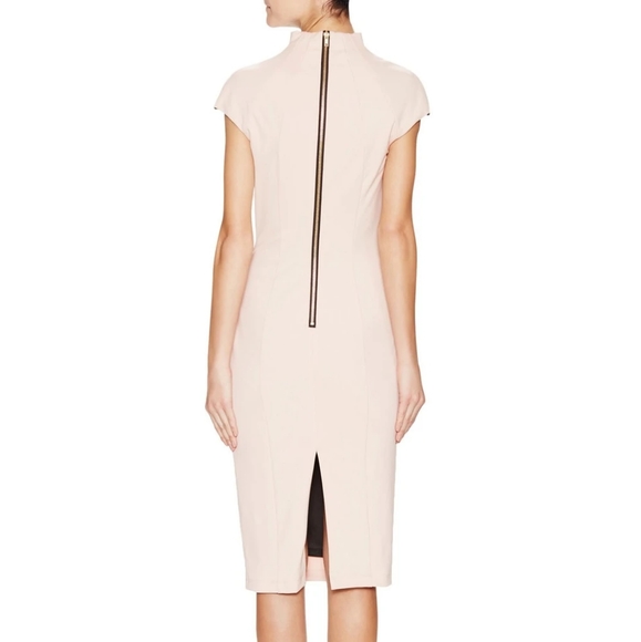 NWT Alexia Admor Ivory Military Neck Dress - Picture 2 of 7